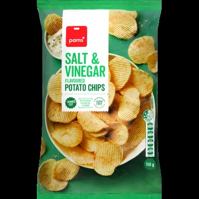 Pams Salt & Vinegar Flavoured Potato Chips